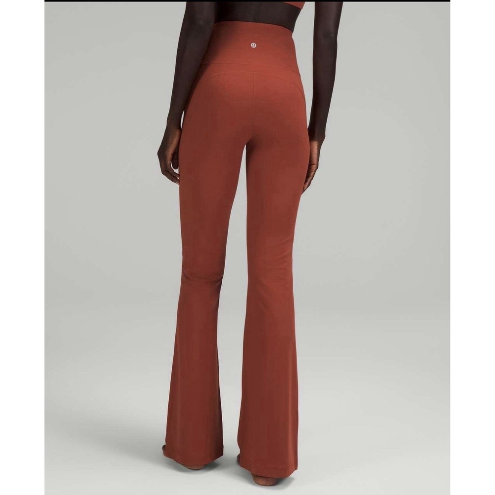 Lululemon Groove Super High Rise Flared Pant Size 6 Cayenne Red 32.5" Excellent